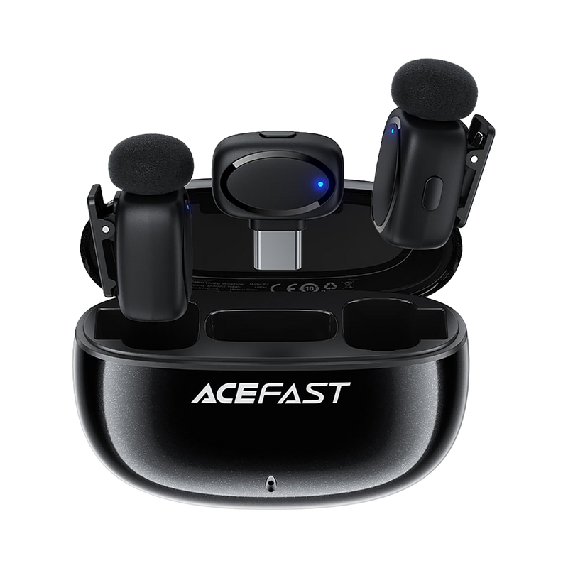 Acefast R2 Wireless Lavalier Microphones Black