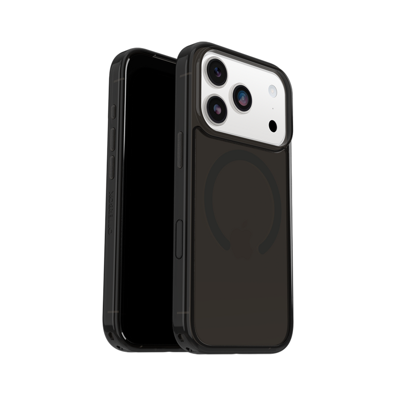 OtterBox Symmetry Clear case with Magnets & Cam Ctrl suits iPhone 17 Pro - Black Mist