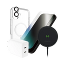 Zagg iPhone 16 Plus Premium Bundle(Clear case with Magsafe/T/G +Wireless Charger+45W Wall Charger)