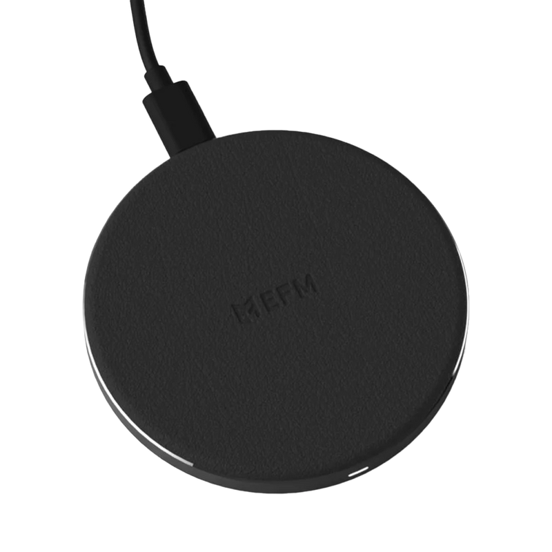 EFM 15W ELeather Wireless Charger Pad Black