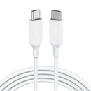 Anker PowerLine III USB-C to USB-C 100W 2.0 Cable - White (6ft Braided) 180CM