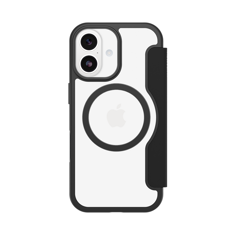 OtterBox React Folio case with Magnets suits iPhone 17 - Black Crystal