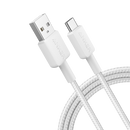 Anker 322 USB-A to USB-C Cable - White (6ft Braided) 180CM