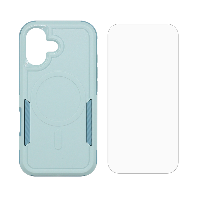 Wisecase iPhone 17 Adventurer Case with Magsafe+Glass Cyan