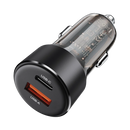 Acefast B12 60W (USB-A+USB-C) Dual-Port Car Charger Black