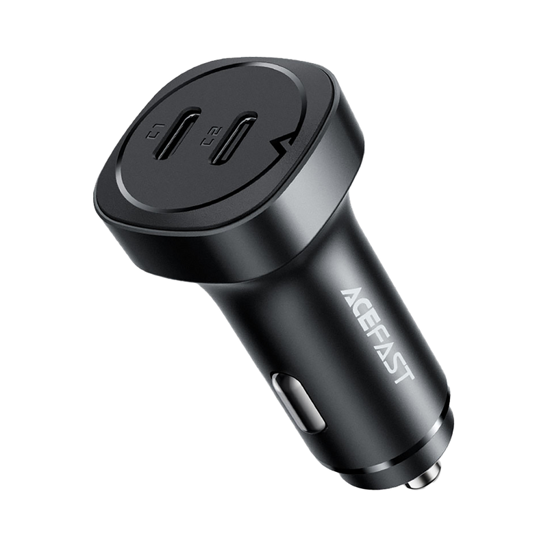 Acefast B2 72W Dual USB-C Metal Car Charger Black