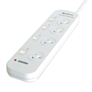 Sansai 4 Individual Switch Outlet Powerboard White
