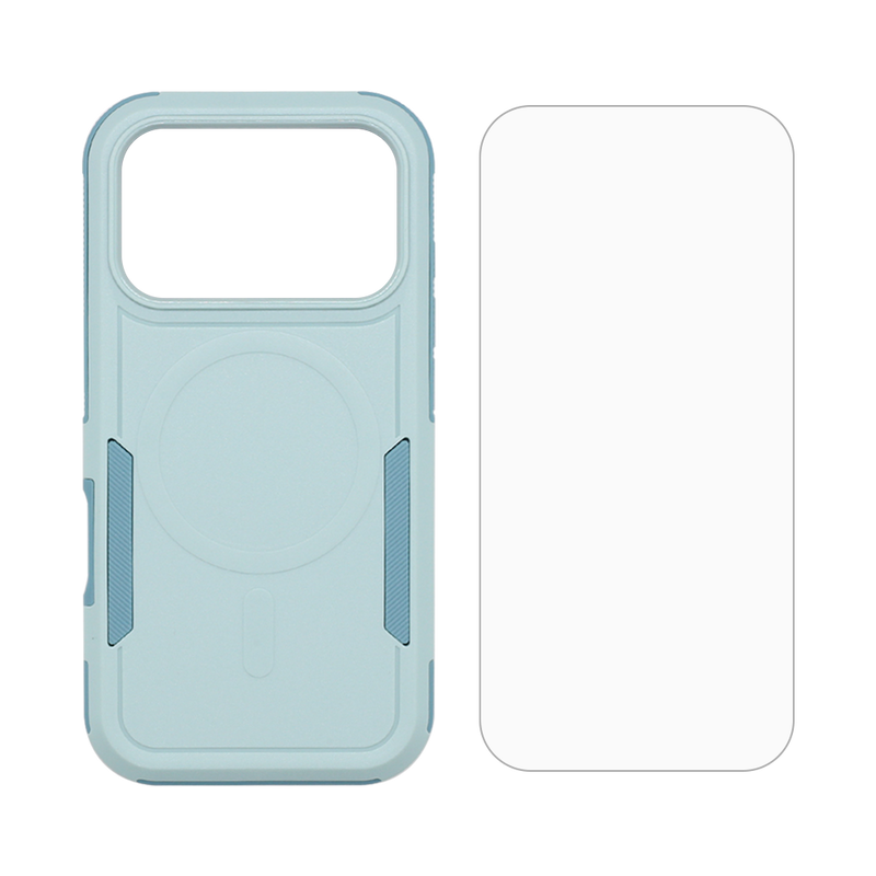 Wisecase iPhone 17 Pro Adventurer Case with Magsafe+Glass Cyan