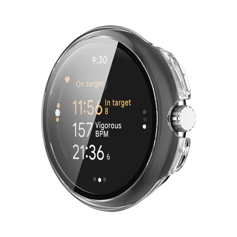 Doormoon Google Pixel Watch3 45mm Protective Glass Case Clear