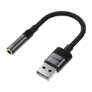 Acefast J13 USB-A to 3.5mm Audio Converter Black