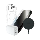 Zagg iPhone 17 Pro Premium Smart Bundle( Clear Case with Magsafe/T/G +Wireless Charger+45W Wall charger)