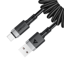 Acefast C14-04 USB-A to USB-C Spring Charging Data Cable 1.2m Black