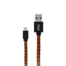 Micro USB Leather Cable - Brown
