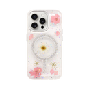 Wisecase iPhone 15 Pro Moda Print Magsafe Case White Chamomile