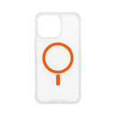 Wisecase iPhone 15 ProMax Tough Gel Magsafe Clear+Orange