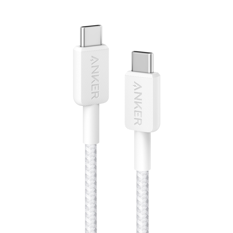 Anker 322 USB-C to USB-C Cable - White (3ft Braided) 90CM