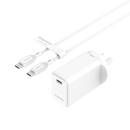 Mophie Essential 30W USB-C Wall Charger & C-C Cable Bundle, Power Delivery, 1C, White