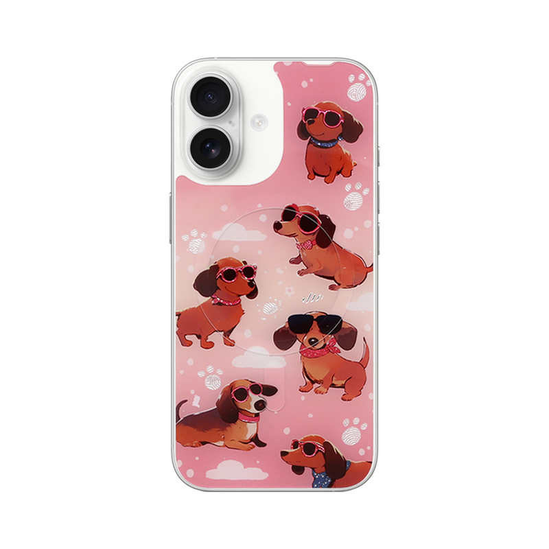 Love Tech iPhone 17 Magnetic Back Panel Dachshund Sunnies