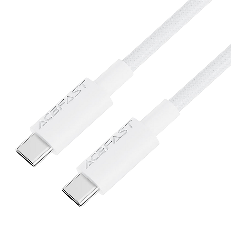Acefast C18-03 USB-C to USB-C Braid Charging Data Cable White