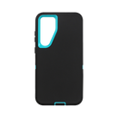 Wisecase Samsung Galaxy S24+ Bulwark Pro Case Black+Cyan