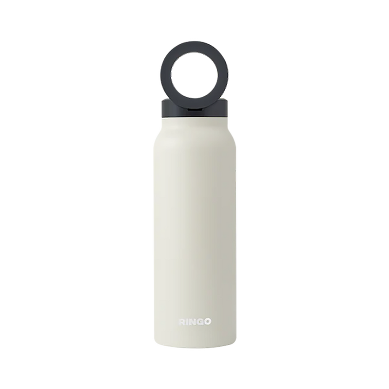 Ringo All-in-One Water Bottle with Magnetic Phone Mount - Ivory 710ml (24oz)