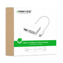 UGREEN Type-C to HDMI VGA Converter White