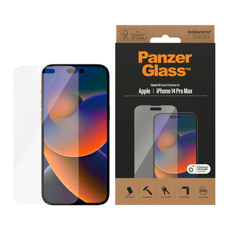 PanzerGlass Classic Fit Antibacterial Jaguar Case for iPhone 14 Pro Max