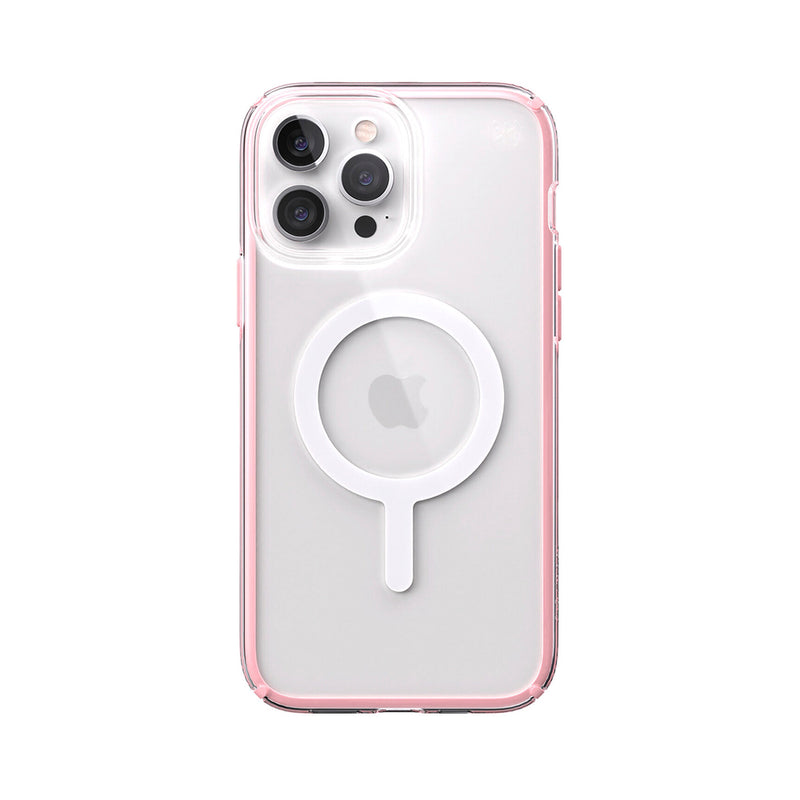 Speck Presidio Perfect Clear Geo + MagSafe Case for iPhone 13 Pro Max Clear/Rosy Pink