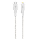 Belkin BOOSTCHARGE DuraTek USB-C to USB-C Cable with Lighting Connector and Strap- White