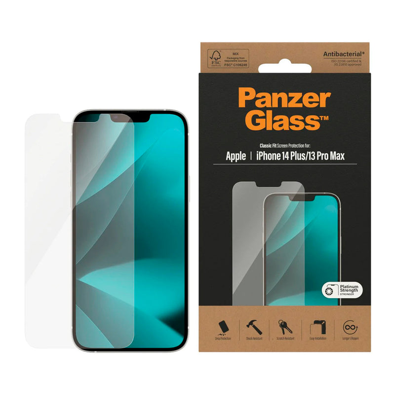 PanzerGlass Classic Fit Antibacterial Holden Case for iPhone 14 Plus