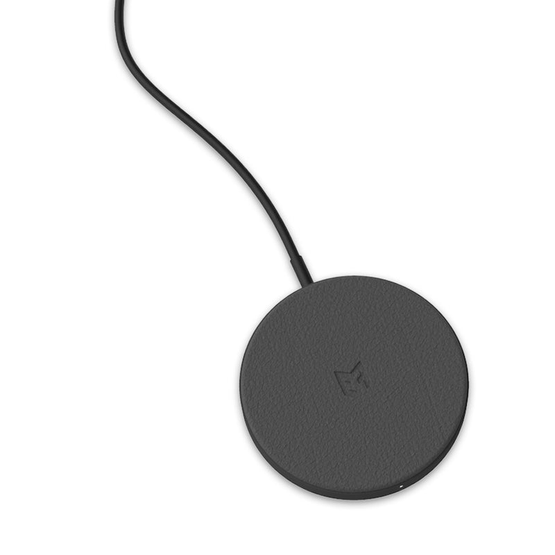EFM FLUX ELeather Wireless Charging Pad With 20W Wall Charger and MagSage compatibility