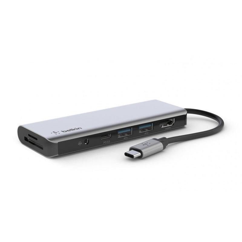 Belkin CONNECT USB-C 7-in-1 Multiport Hub Adapter Space Grey
