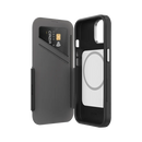 EFM Monaco Case Armour with ELeather and D3O 5G Signal Plus Technology For iPhone 14/13 6.1 Black/Space Grey
