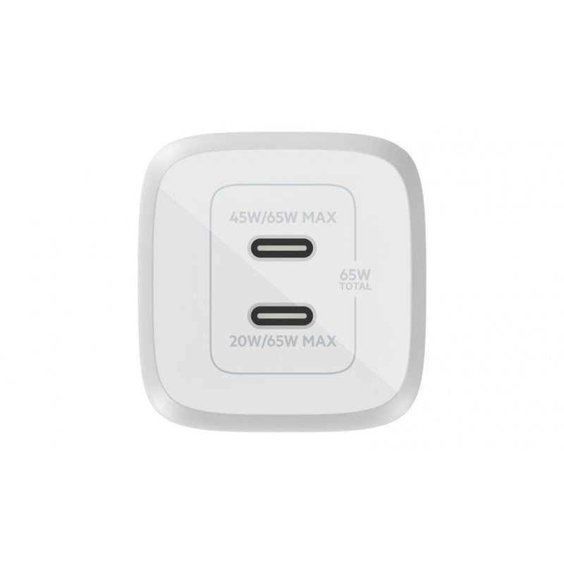 Belkin BOOST UP Dual USB-C Wall Charger GaN Technology 65W with PPS