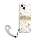 Guess HC PC/TPU Marble Strap for iPhone 13 Grey