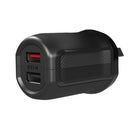 EFM Dual USB Rapid Wall Charger 3.4A With Type C Cable Black