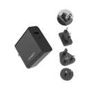 Cygnett PowerPlus 60W USB-C/ 12W USB-A + 1.5M C-C Cable & EU/UK/AU Adaptors - Black