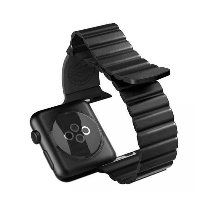 X-doria Hybrid Leather Band for Apple Watch 38/40/41mm - Crocodile Black