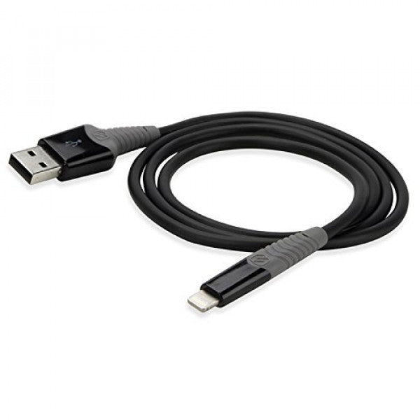 SCOSCHE StrikeLine LED 0.9m Rugged Charge & Sync Cable for Lightning Devices - Black
