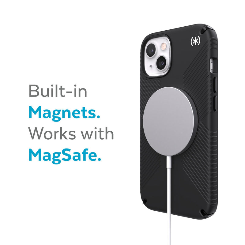 Speck Grip + Magsafe Black Case for iPhone 13 6.1 Black/White