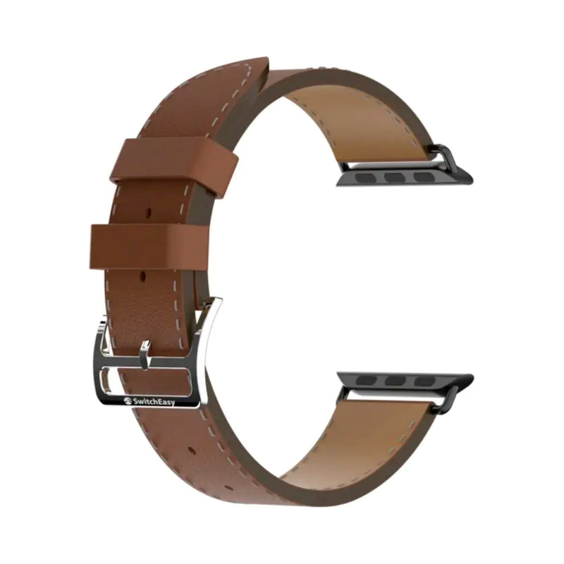SwithEasy Classic Leather Band for Apple Watch 42/44/45mm - Brown