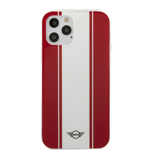 MINI HC PC/TPU Horiz Stripes Red iPhone 12/12 Pro