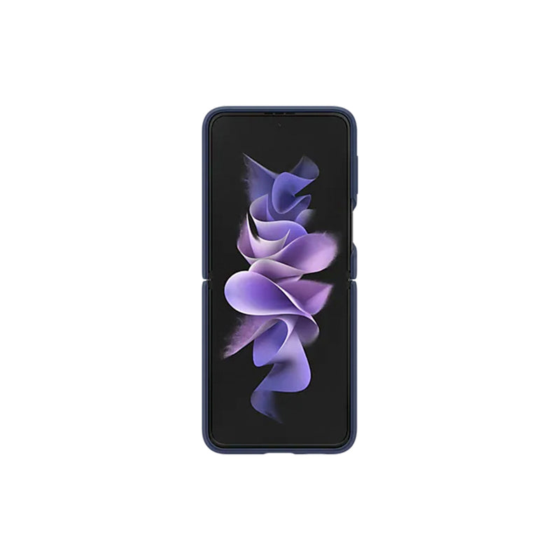Samsung Galaxy Flip 3 Silicone Cover with Ring Navy