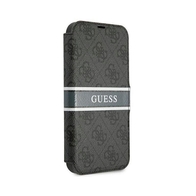 Guess Black PU 4G Stgripe Wallet for iPhone 13 Pro Grey