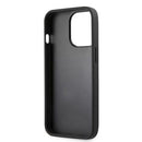 BMW M HC PU Carbon for iPhone 13 Pro Max Tricolor Line Black