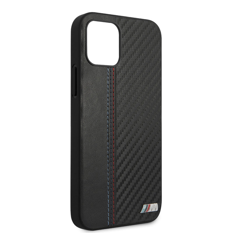 BMW Hard Case Pu Leather Carbon Effect M Collection - iPhone 12 Pro Max Black