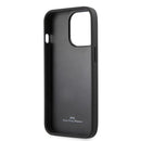 BMW M HC PU Carbon for iPhone 13 Pro Max Tricolor Stitch Black