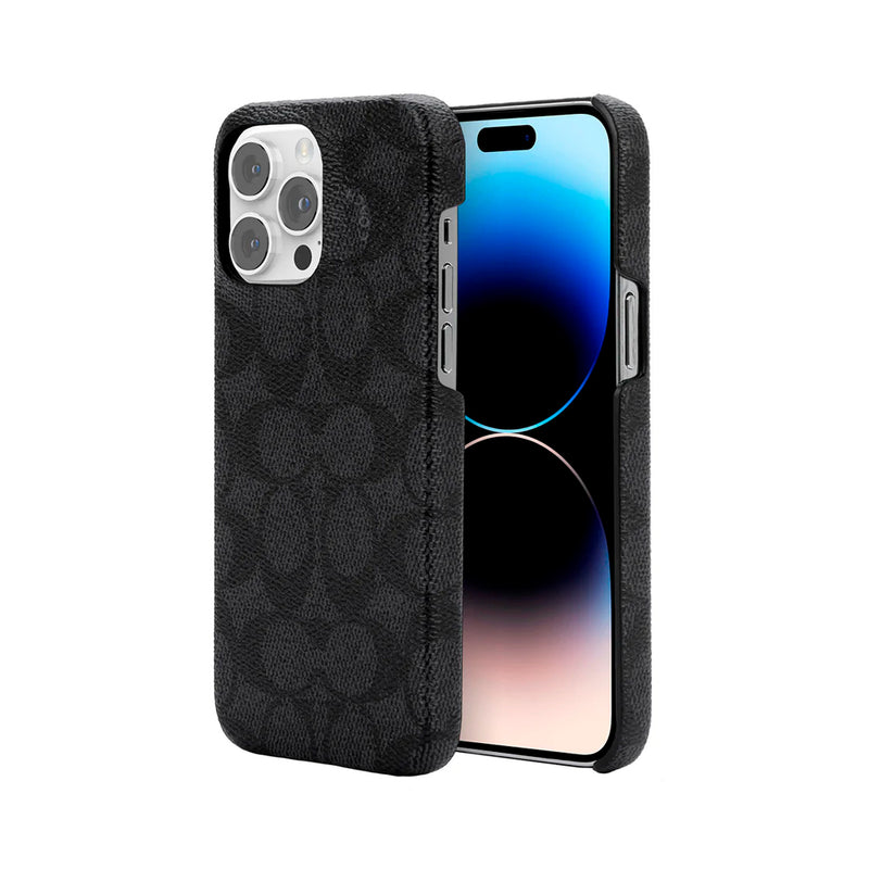 Coach Slim Wrap Case for iPhone 14 Pro Max Signature C Black