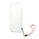 Guess HC PC/TPU Marble Strap for iPhone 13 Pro Pink