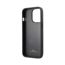 BMW M HC PU Carbon for iPhone 13 Pro Tricolor Stitch Black